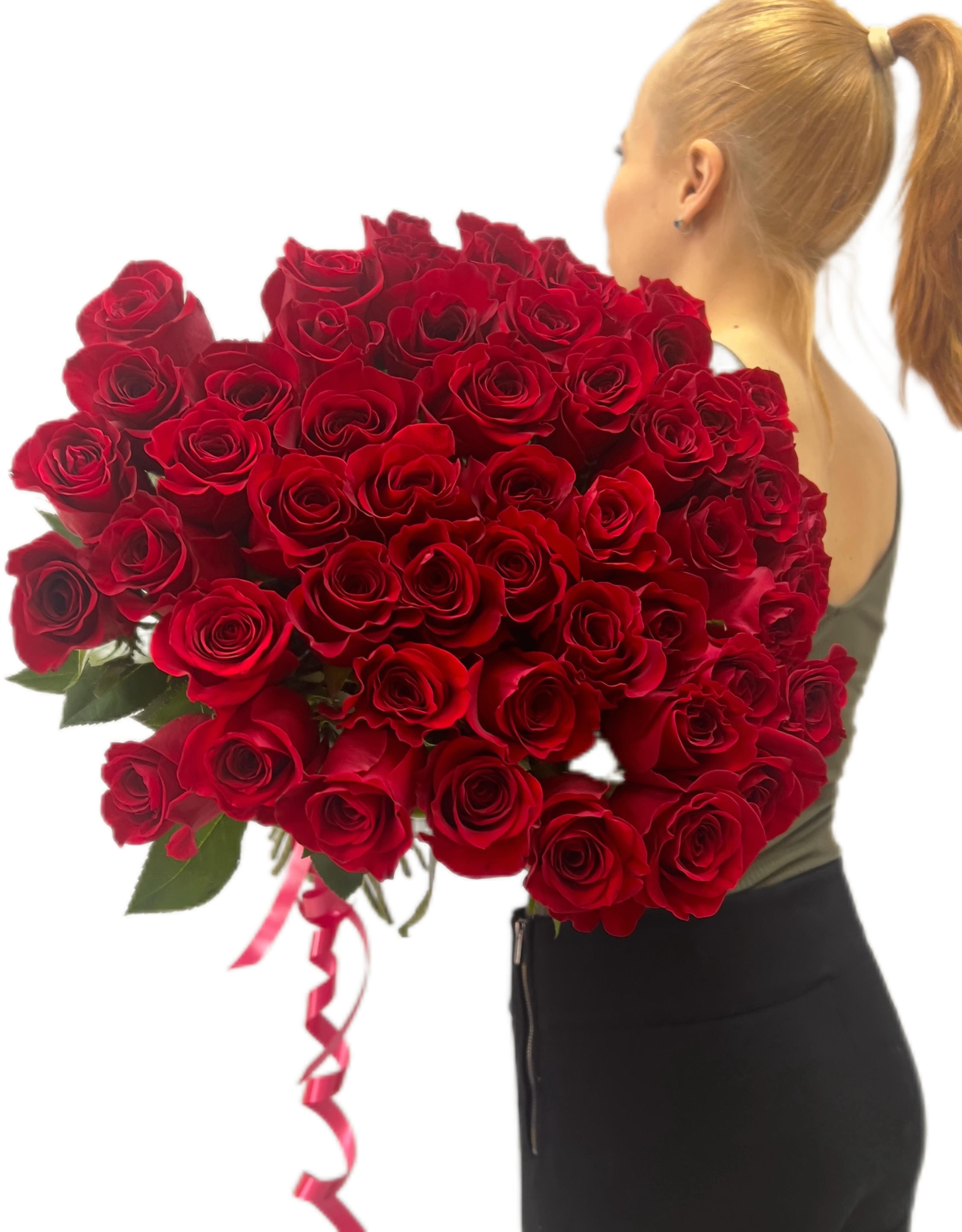 Букет 51 роза 60 см Эквадор